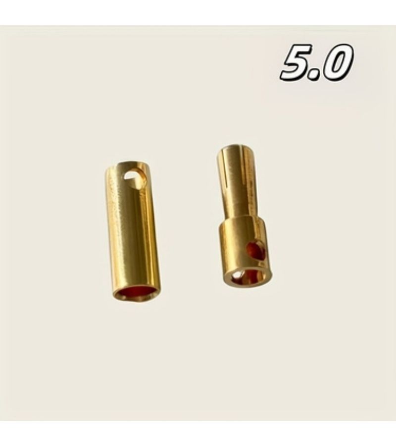Five Pairs Gold Plated Male Female Banana Plug Connectors Size 8.0 For Remote Controlled Lithium Battery Motors Aircraft Cars Boats - Image 2