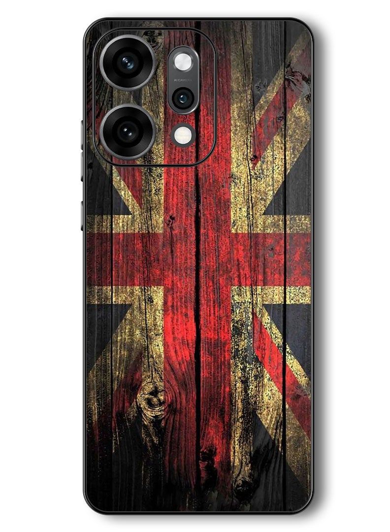 Theodor حافظة متوافقة مع أوبو رينو 14 برو 6.83 بوصة حماية مضادة للصدمات غلاف بامبر خشبي عتيق - Image 1