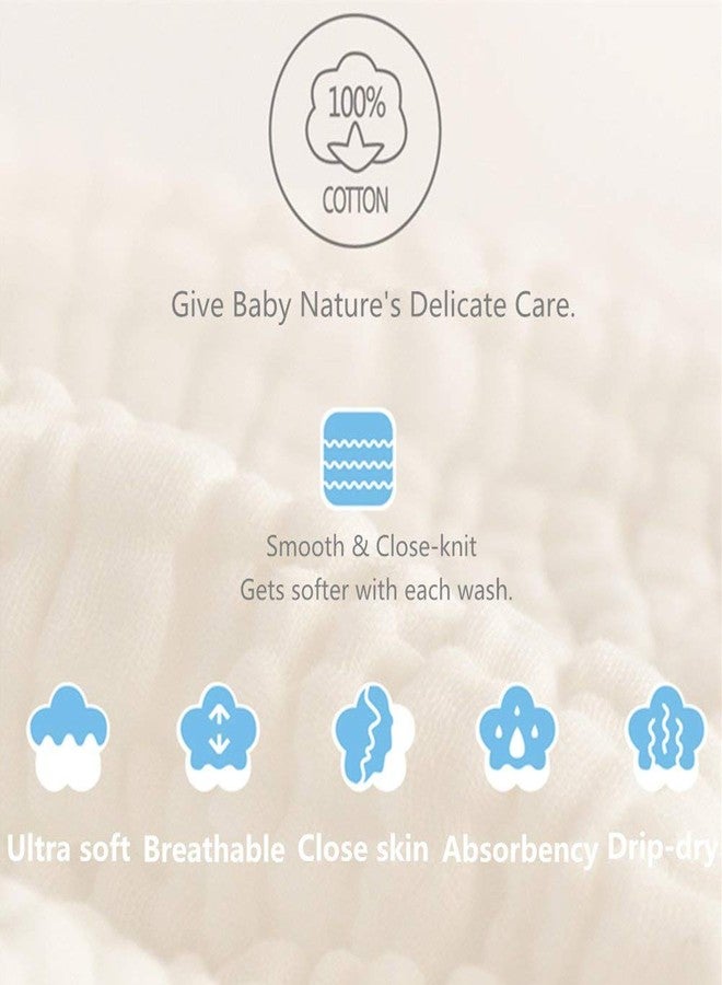 SEMITO Reusable Muslin Face Towels for Babies | Soft Cotton Washcloths & Napkins for Infants & Toddlers | Six Layer Muslin Cloth Extra Soft Hankies (3, Blue) - Image 5
