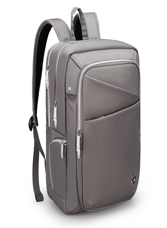Swissdigital Design Katy Rose Laptop Backpack For Women，College Bookbags With USB Charging Port，Large Capacity Computer Backpacks For Work Business Grey(SD1006F-02) - Image 1