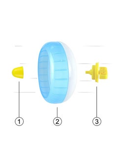 ويش لوتس عجلة جري الهامستر WishLotus، لعبة تمرين الركض الصامت، ملحق قفص الهامستر للهامستر المرسوم، دب شي تزو الحريري الذهبي (أزرق)  - Image 2