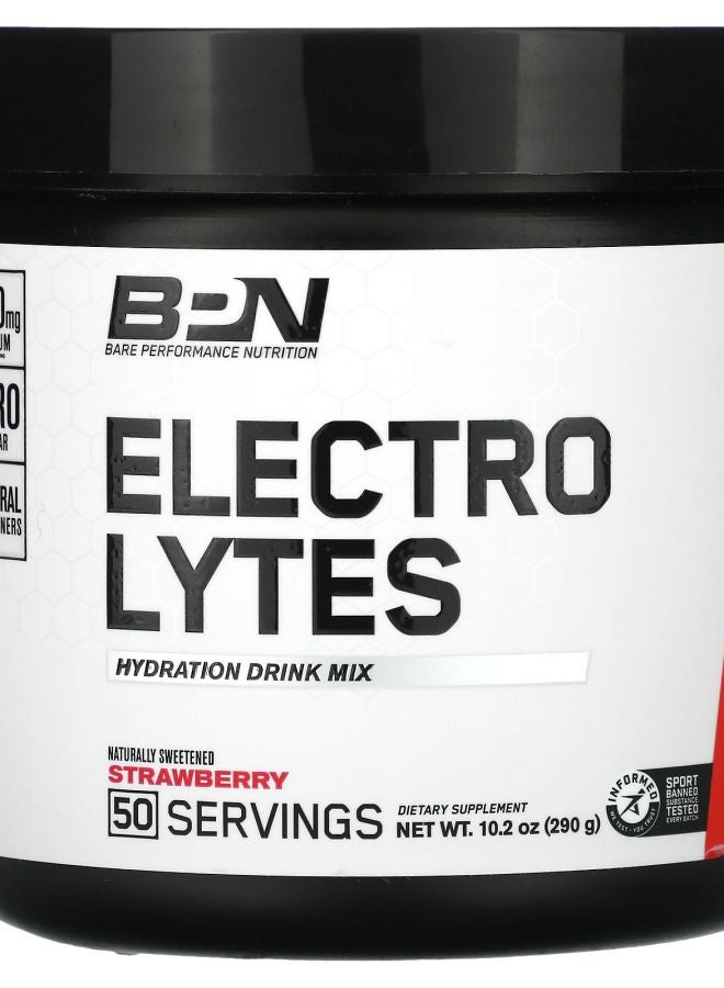 Bare Performance Nutrition Electrolytes Hydration Drink Mix Strawberry 10.2 oz (290 g)