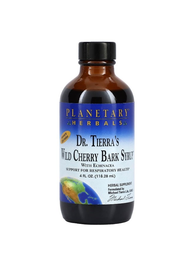 PLANETARY HERBALS Planetary Herbals, Dr. Tierra's Wild Cherry Bark Syrup, 4 fl oz (118.28 ml)  - Image 1