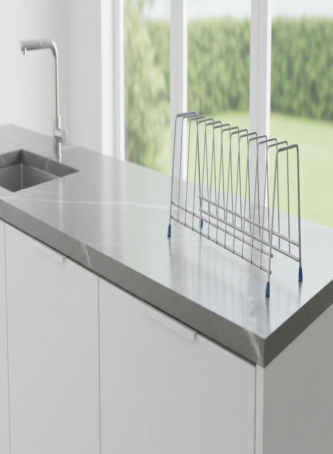 Gcrox Stainless Steel Plate Rack Dish Drying Stand – Heavy Duty Kitchen Organizer for Plates, Dishes & Lids (Plate Rack -12) - Image 3