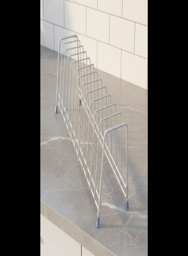Gcrox Stainless Steel Plate Rack Dish Drying Stand – Heavy Duty Kitchen Organizer for Plates, Dishes & Lids (Plate Rack -12) - Image 2