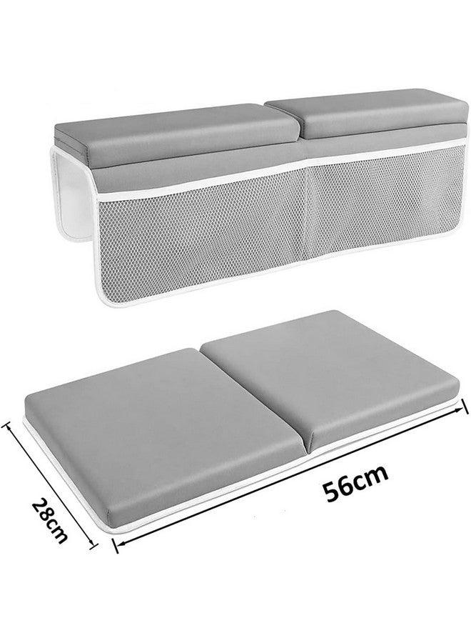 تشايل مجموعة وسادة دعم الركبتين ومسند الكوع من تشيلدهود - إسفنج غير مؤلم مع جيوب لتنظيم الألعاب، قابلة للطي، سريعة الجفاف، مجموعة دعم الركبتين ومسند الكوع لحوض الاستحمام للآباء الذين يحضرون أطفالهم للاستحمام (رمادي) - Image 1