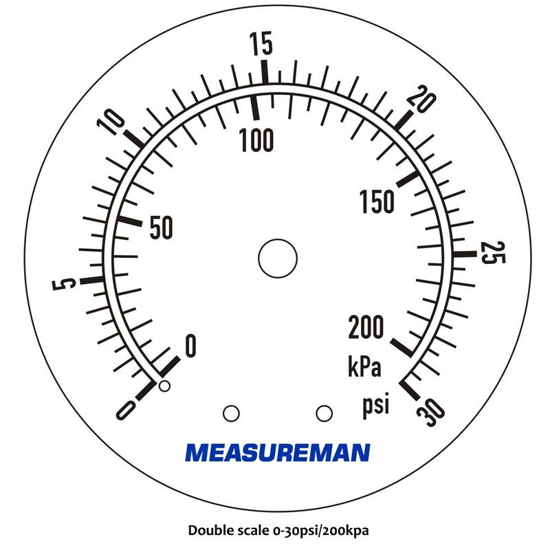 MEASUREMAN MEASUREMAN Brass Gas Pressure Test Gauge - Image 4