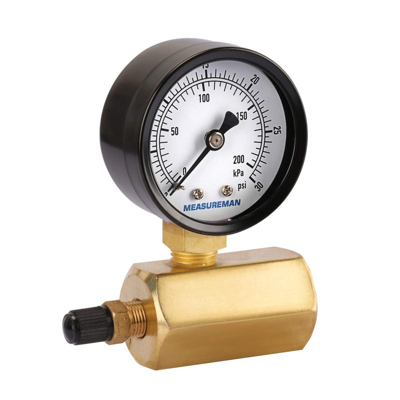 MEASUREMAN MEASUREMAN Brass Gas Pressure Test Gauge - Image 2