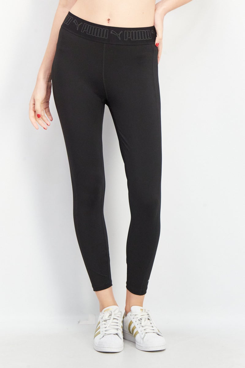 PUMA Women Sportswear Fit Full Leg Brand Logo Training Leggings, Black - Image 1