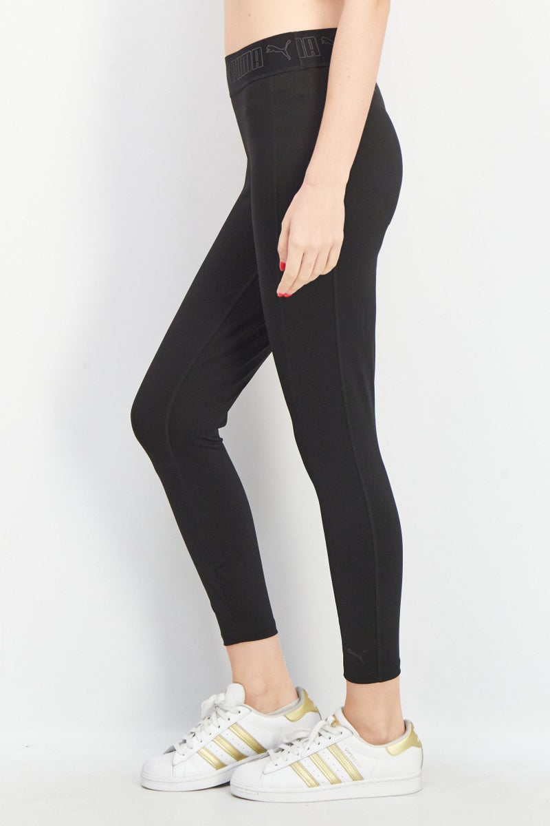 PUMA Women Sportswear Fit Full Leg Brand Logo Training Leggings, Black - Image 3