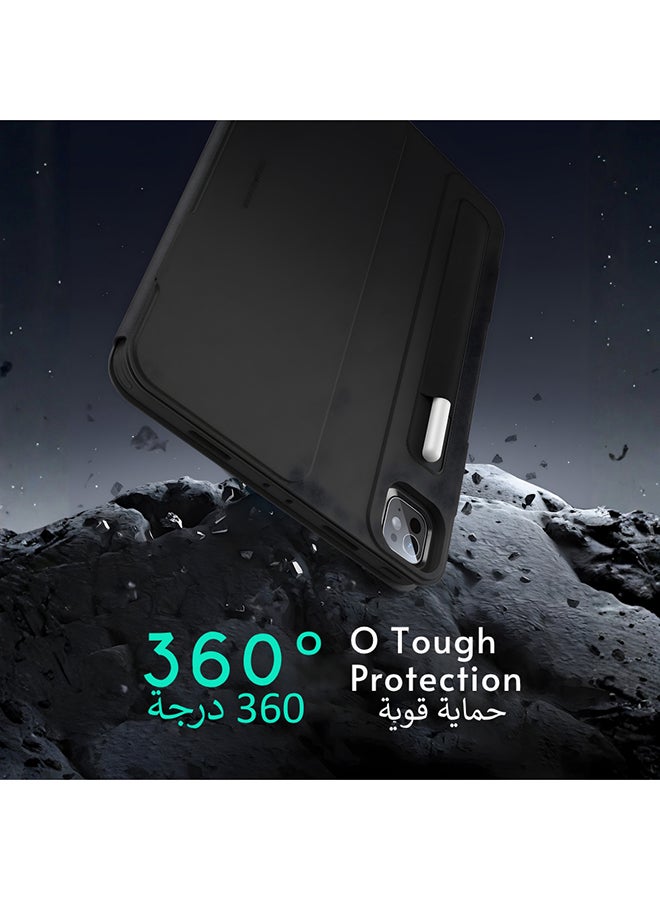 اي اس ار ESR حافظة آيباد برو 13 إنش (M5/M4) 2025/2024، غطاء دوار مع غطاء مغناطيسي قابل للإزالة، حامل قابل للتعديل (9 زوايا)، أسود - Image 4