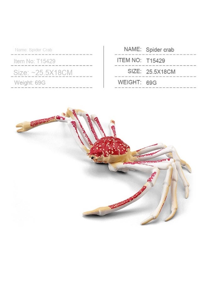 NIBEMINENT Children's Educational Ocean Animal Simulation Emperor Crab Model