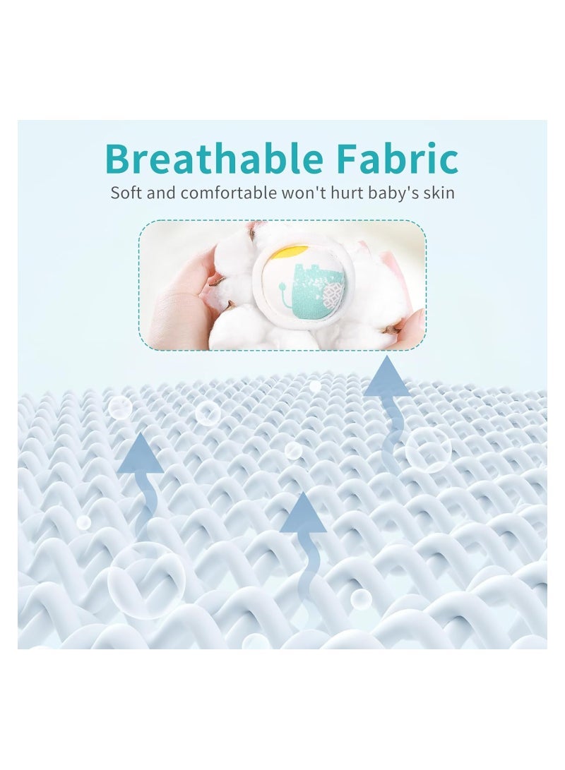 Captaintech Belt for Baby, Umbilical Hernia Belt with Convex Covered Compression Pads, Breathable Baby Belly Band, Adjustable Newborn Belly Support Band Wrap with 4 Hernia Packs, for Babies Under 6.5kg - Image 4