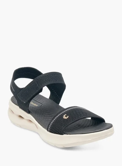 Le Confort Womens Knitted Sandals With Velcro Closure