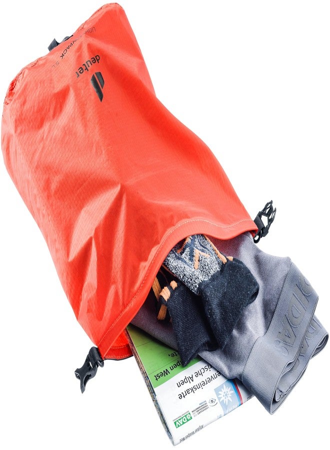 Deuter Light Drypack 5, Water-Resistant 5-Liter Ripstop Roll-Top Dry Pack Sack Keeps Gear Dry for Hiking, Trekking, Camping & Kayaking - Papaya - Image 2