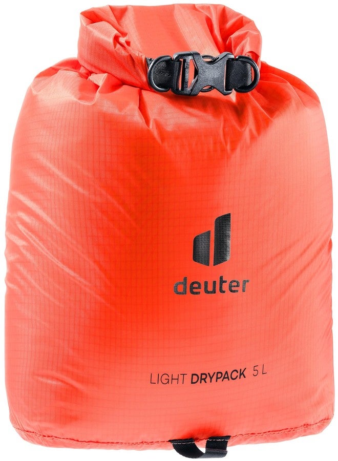 Deuter Light Drypack 5, Water-Resistant 5-Liter Ripstop Roll-Top Dry Pack Sack Keeps Gear Dry for Hiking, Trekking, Camping & Kayaking - Papaya - Image 1