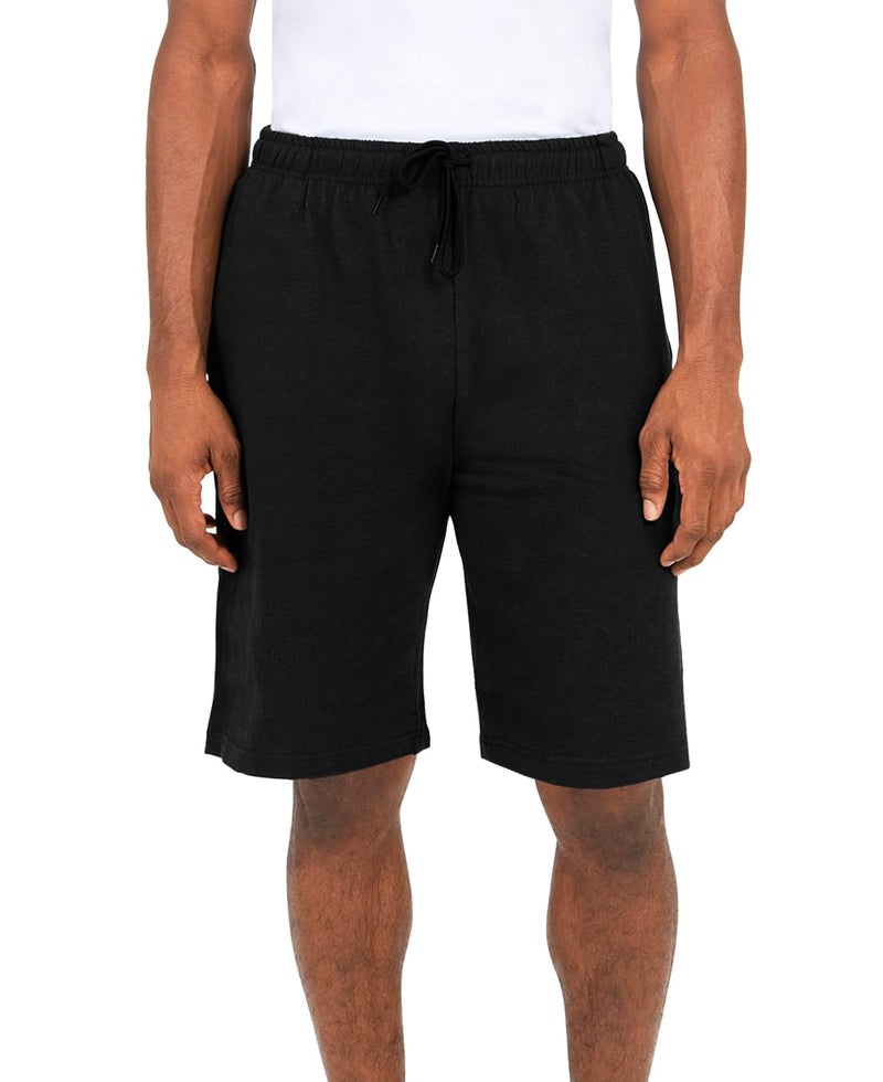 Andrew Scott Mens Cotton Fleece Athletic Shorts | Work Out Jogger Sweat Shorts with Drawstring & Pockets - Pack of 3 - Image 2