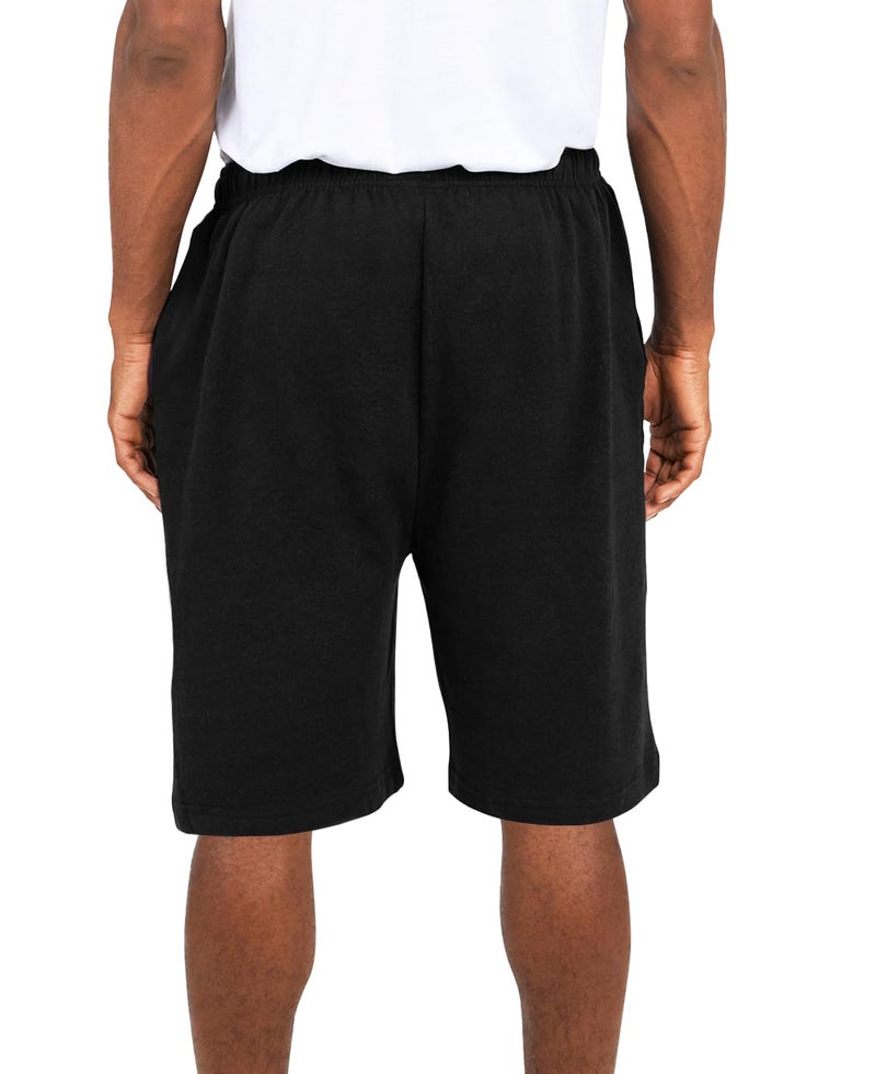 Andrew Scott Mens Cotton Fleece Athletic Shorts | Work Out Jogger Sweat Shorts with Drawstring & Pockets - Pack of 3 - Image 3