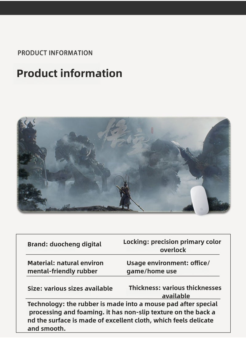 Generic Black Myth Wu Kong Gaming Mouse Pad，700*300*2 mm，Waterproof and dirt-resistant gaming mouse pad  - Image 5