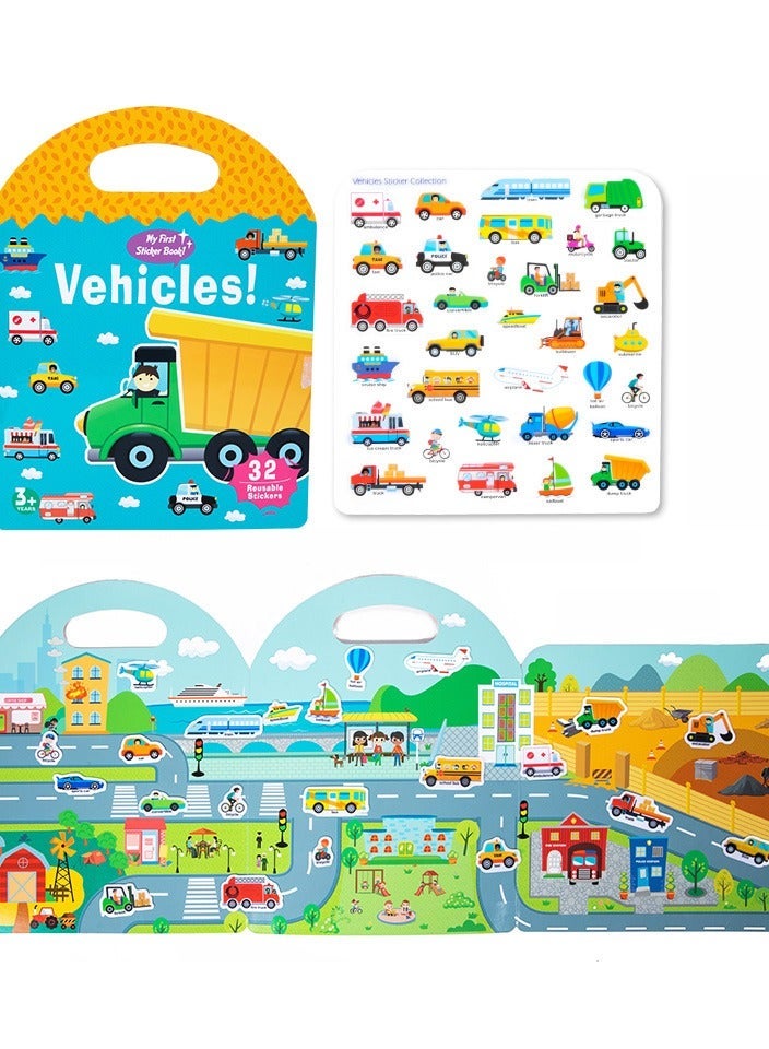 كابتن تيك Reusable Sticker Books for Kids New Learning Stickers Toys Journal Paper Scrapbooking Stationery - Image 2