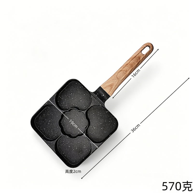 3-in-1 Egg Burger Pan, Multi-Functional Breakfast Cooker with Five-Hole Design - Image 1