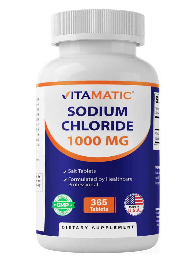 Vitamatic كلوريد الصوديوم 1000 ملغ 365 قرص