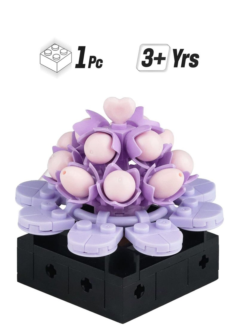 Excefore Succulents Plants Building Set, Plant Decor Building Set for Adults,  DIY Plant Building Blocks for Kids Adults, Home or Office Succulents Display - Image 1