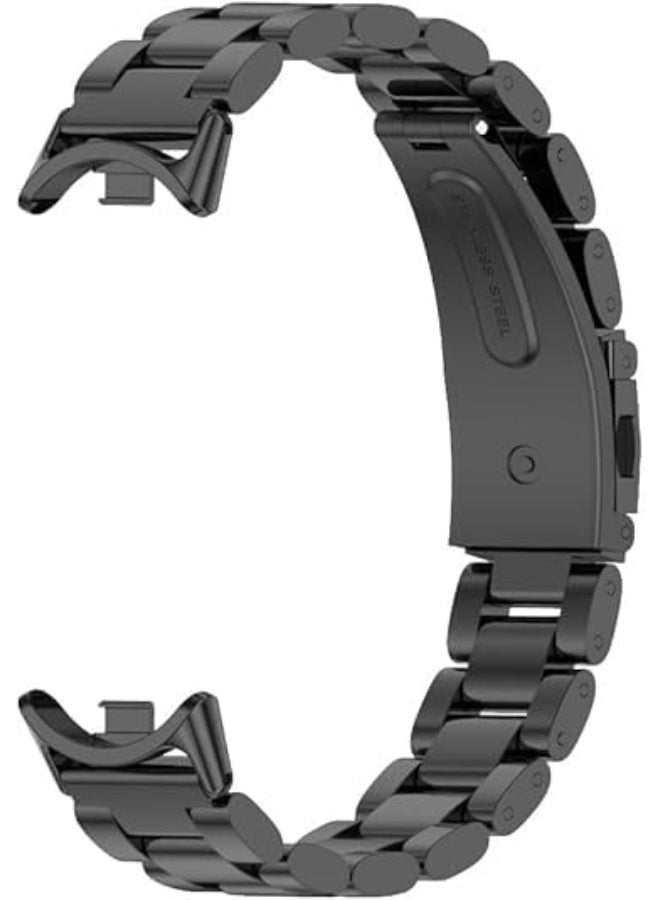 Ecosystem Bracelet Compatible with Xiaomi Mi Band 10/9/8, Stainless Steel Replacement Straps, Mesh & Metal Watch Strap, Adjustable Replacement Strap For Mi Smart Band 8/9/10 (Black) - Image 3
