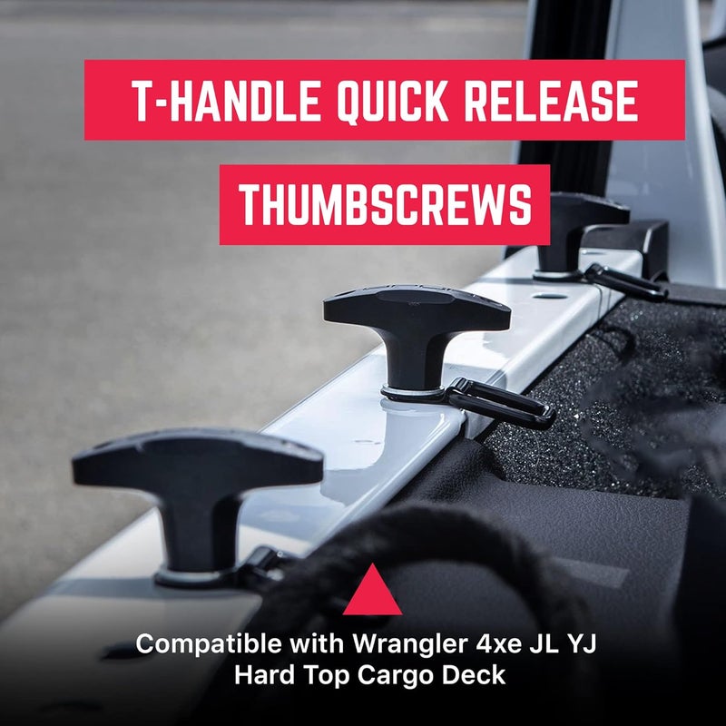 GPCA Quick-Release Tie Down Anchor/T-Handle Bolts for Jeep Top Removal - 6 Pack - Image 2