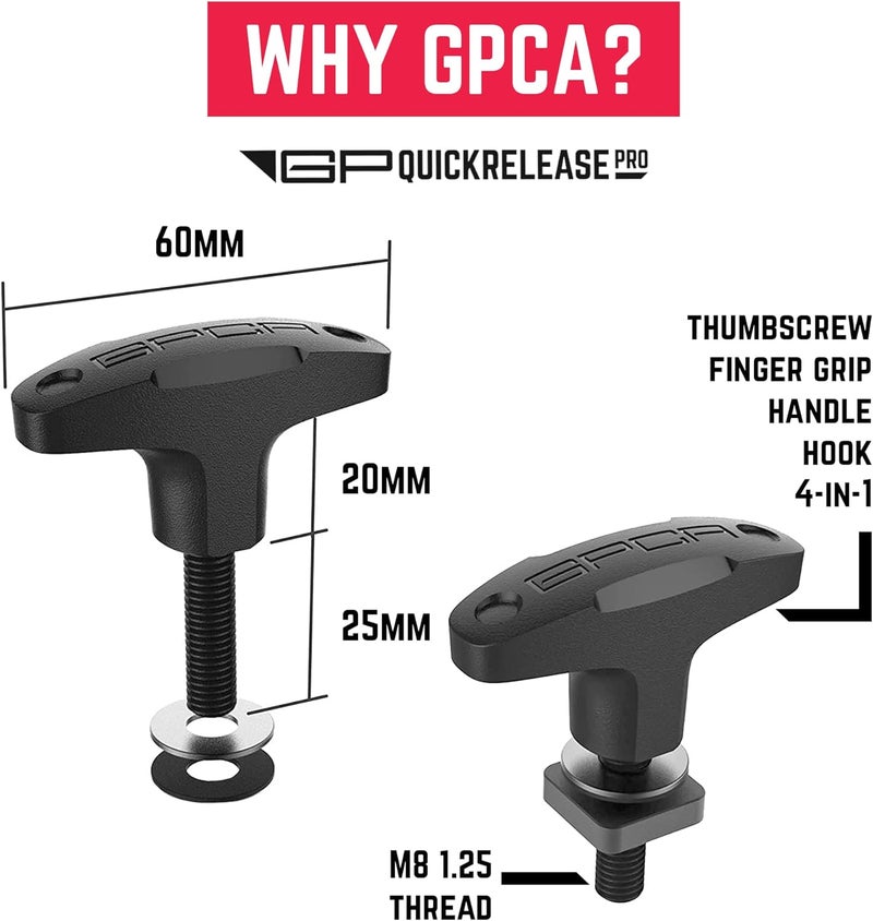 GPCA Quick-Release Tie Down Anchor/T-Handle Bolts for Jeep Top Removal - 6 Pack - Image 3