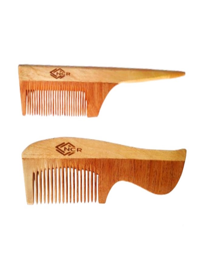 NCR "NCR" Natural 100% Kacchi Neem Wooden Comb,All hair Type (Hero & Tail) Comb For Enhances blood circulation in the scalp, reducing hair fall. - Image 1