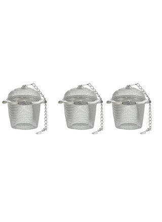 Mesh Tea Ball Infuser Silver 6 cm Set of 3 Pieces - pzsku/ZF46F35CB8A268B9129D8Z/45/_/1693116793/615d043e-2cdc-4a04-ba7f-3ddac7f088b3
