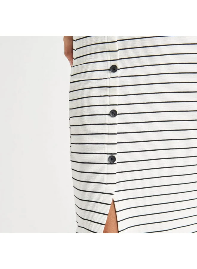 Splash FAV Striped Button-Down Dress