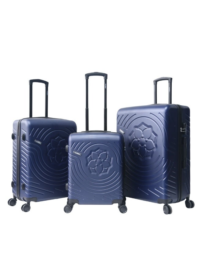 ستارجولد مجموعة أمتعة خفيفة الوزن من 3 قطع مصنوعة من مادة ABS الصلبة مع عجلات دوارة 360 درجة وقفل رقمي ومقبض من سبائك الألومنيوم - Image 1