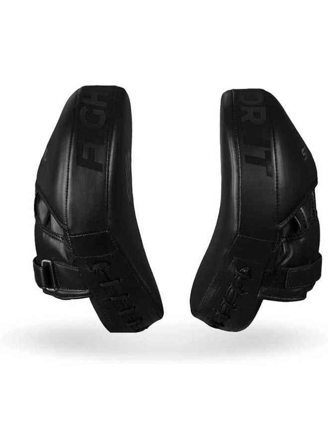 Sanabul Essential Curved Punching Mitts for Boxing and MMA | Ultimate Boxing Mitts & Pads Training Gear for Athletes | High-Performance Focus Mitts Muay Thai Pads for Sparring & Training Boxing Pads - Black - Image 4