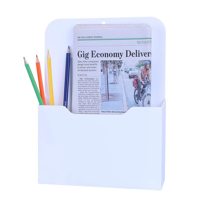 Antner Magnetic File Holder Letter Size Magnetic Paper Pencil Holder Office Supplies Mail Planner Storage Pocket for Whiteboard, Refrigerator, Metal Locker - Image 1