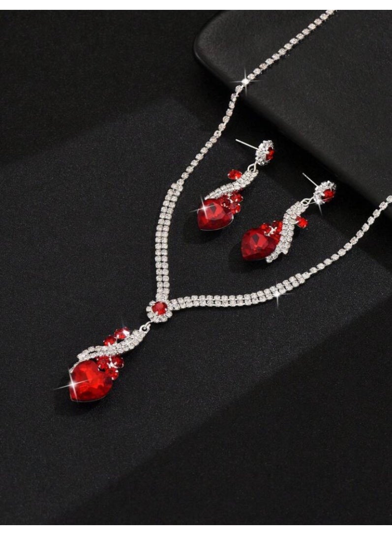 JewelryPalace Amazing Trendy Women's Zirconia Necklace And Earrings Jewellery Set  - Image 4