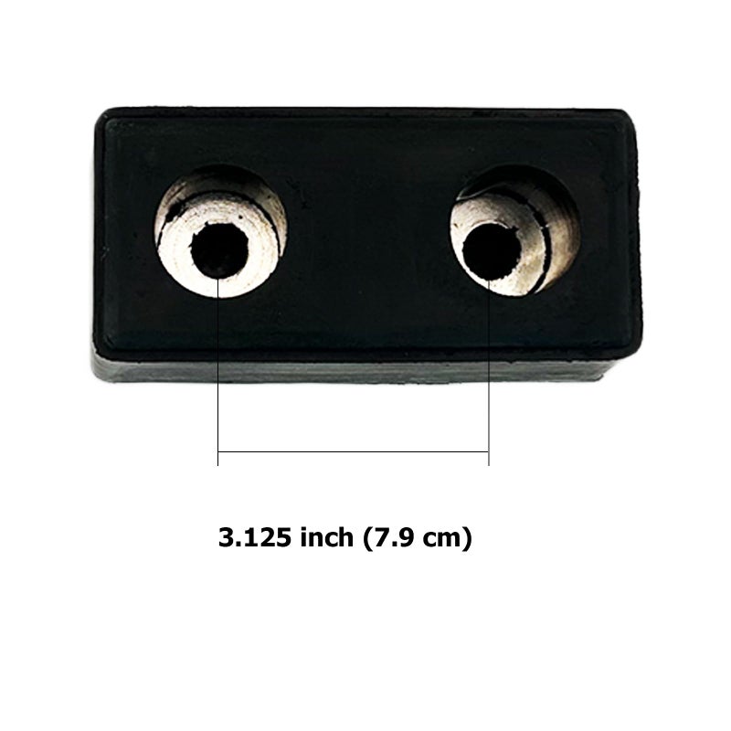 Fudatong 2 Pack Buffers USA Molded Rubber Bumper Block Dock Buffer 6x3x3 for Chassis/Trailers/Truck/Flatbed/Reefer with Steel Washer (4502-1276) - Image 4