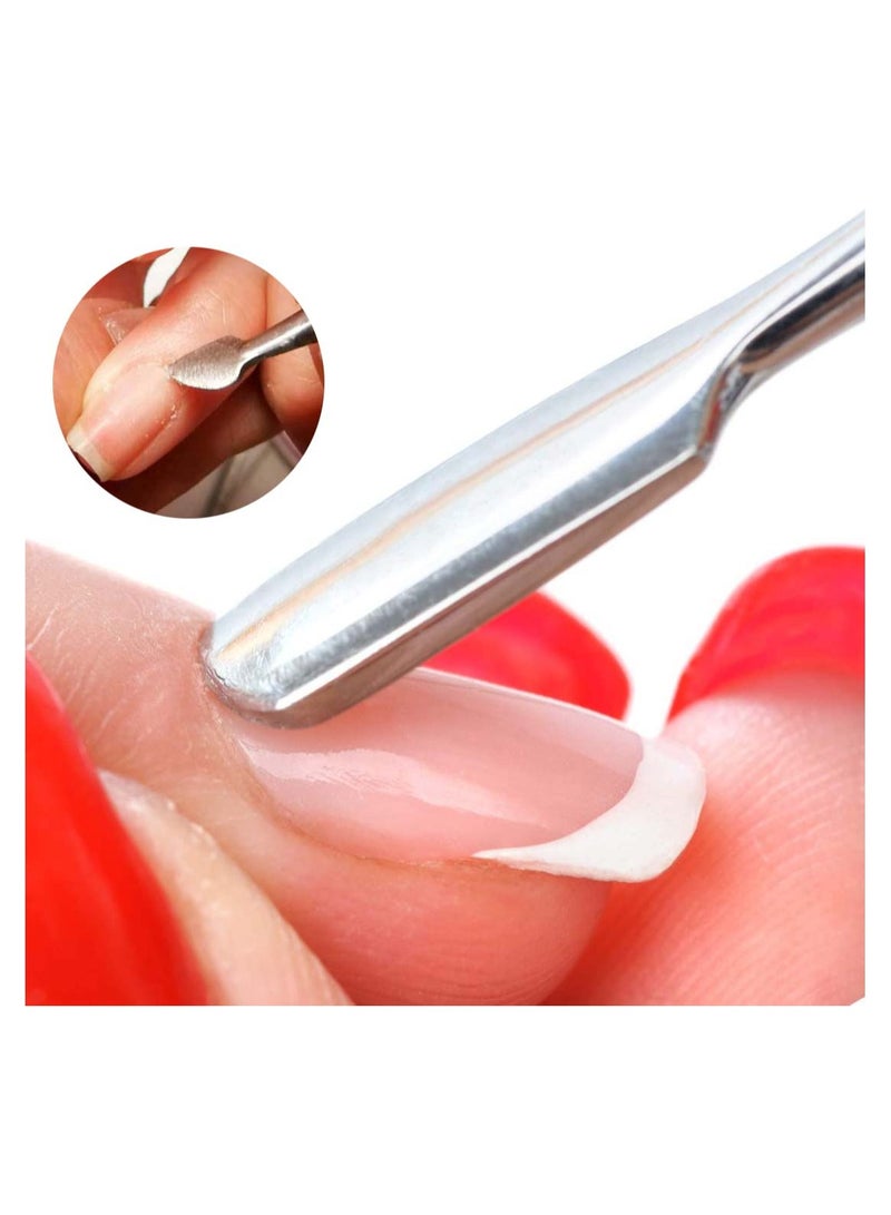 SYOSI Nail Varnish Remover 200 Pcs Foil Wraps and 5 PCS Tools Set Aluminium Gel Polish Kit Cuticle Buffer Block Pads - Image 5