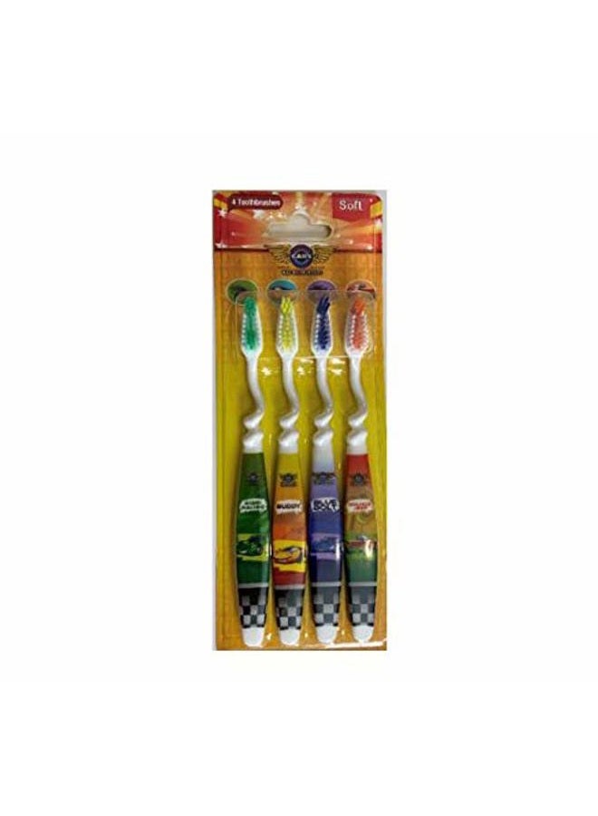 The Toon Studio Car 4-Pack Kids Toothbrush, Soft - Image 2