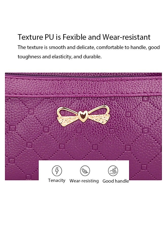 Leather Shoulder Handbags for Women Cross-body Bags Carrying Bag Ladies Purse Wallet for Daily Work Business