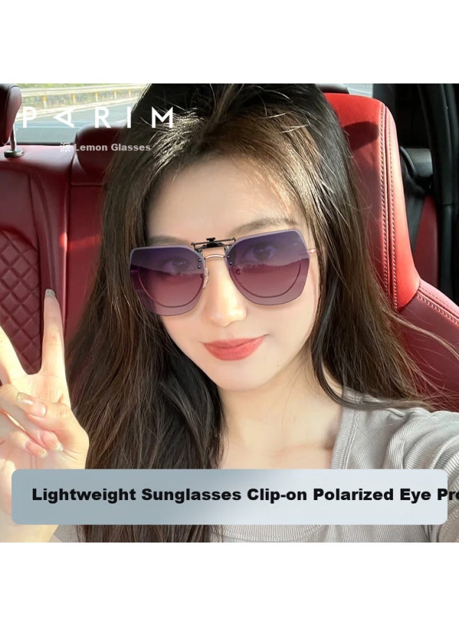 Parim Clip-on Sungl For Women Driving Polarized Lightweight Prescription Myopia Gl Men Uv Protection Sunscreen - Image 1