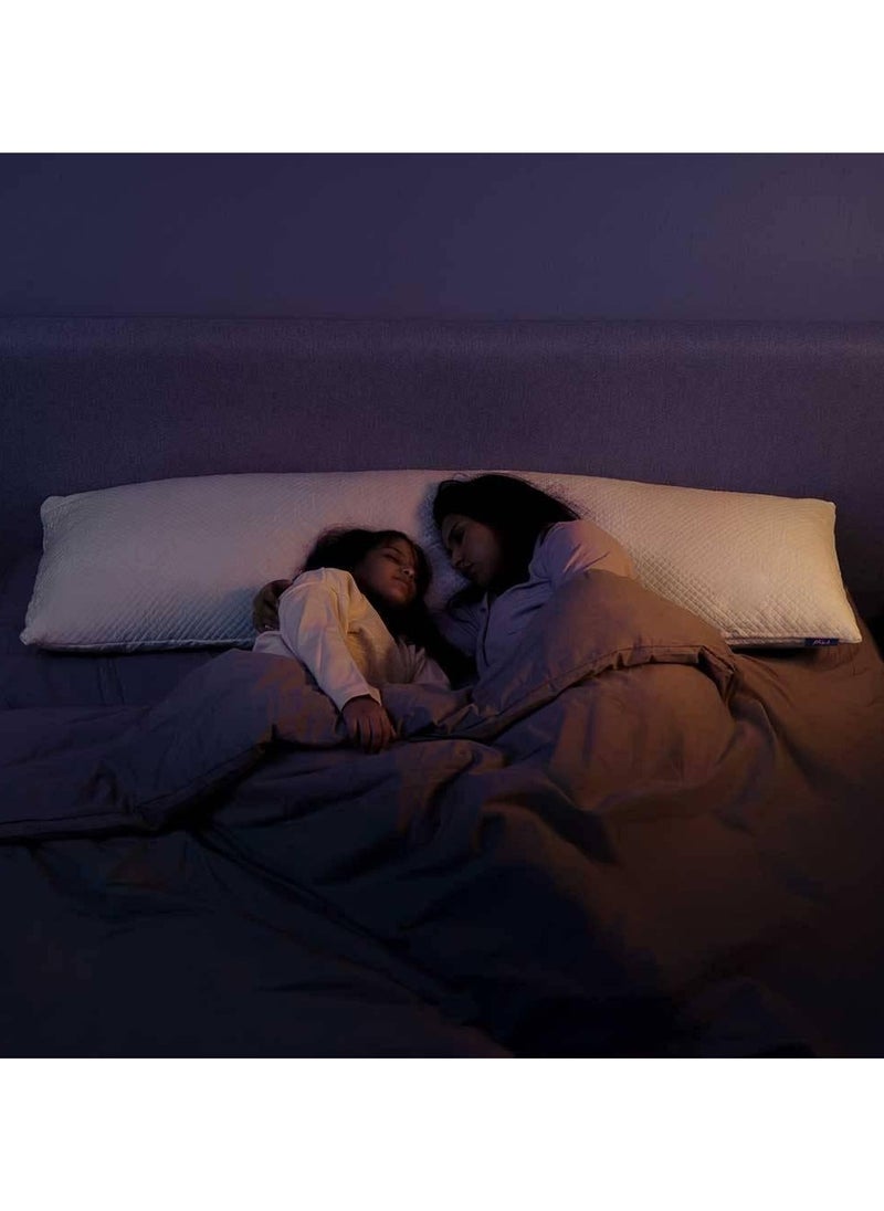 Neyam Long Pillow From Neyam, 51 X 170 Cm, Is A Cylindrical Pillow Designed For More Comfortable Sleep. It Contains Shredded Memory Foam, Allows Multiple People To Sleep, And Is Suitable For Side Sleeping.  - Image 2
