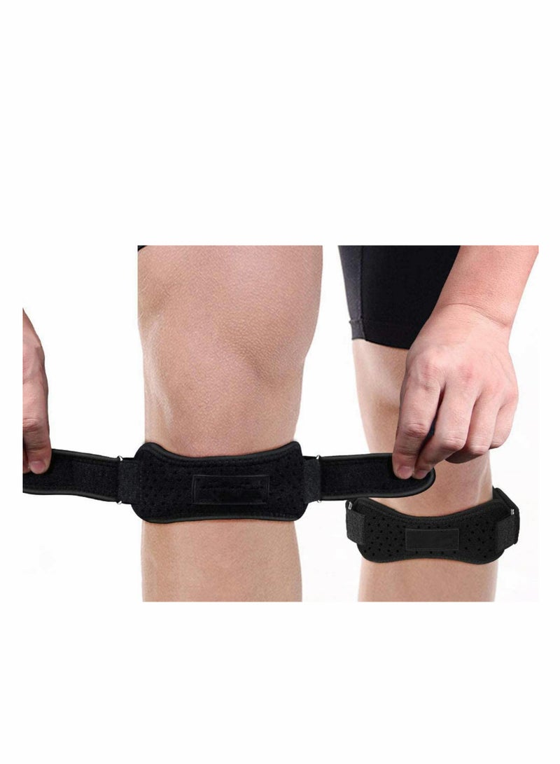 KASTWAVE Patella Strap Knee Brace Support, 2 Pack Knee Brace for Arthritis, ACL, Running, Basketball, Meniscus Tear, Sports, Athletic Best Knee Brace for Hiking, Soccer, Volleyball & Squats (2 Pack)  - Image 1