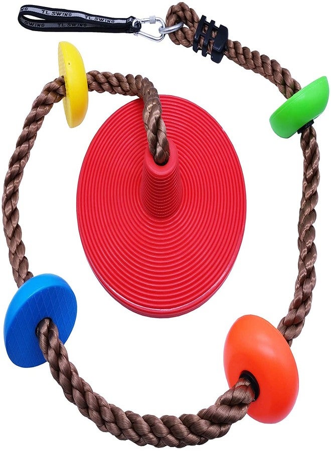 Xinlinke Tree Climbing Rope and Kids Disc Swing Seat Set Outdoor Backyard Playground Accessories - Image 2