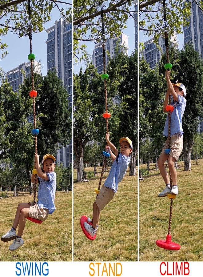 Xinlinke Tree Climbing Rope and Kids Disc Swing Seat Set Outdoor Backyard Playground Accessories - Image 5
