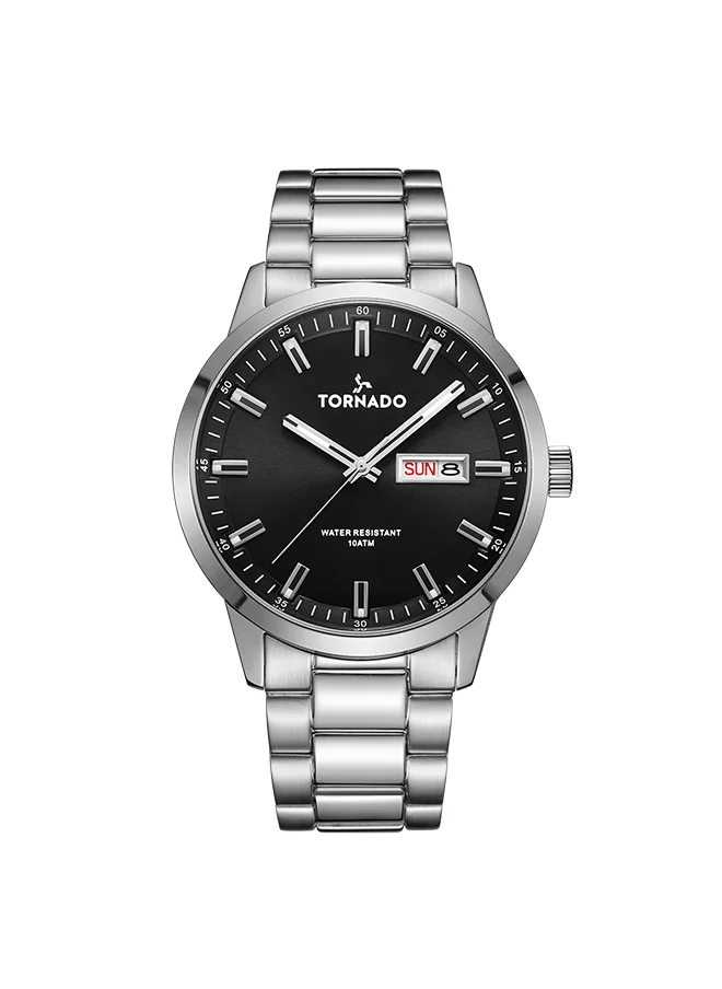 TORNADO Men's Analog Stainless Steel Wrist Watch T23001-SBSB - 43 Mm