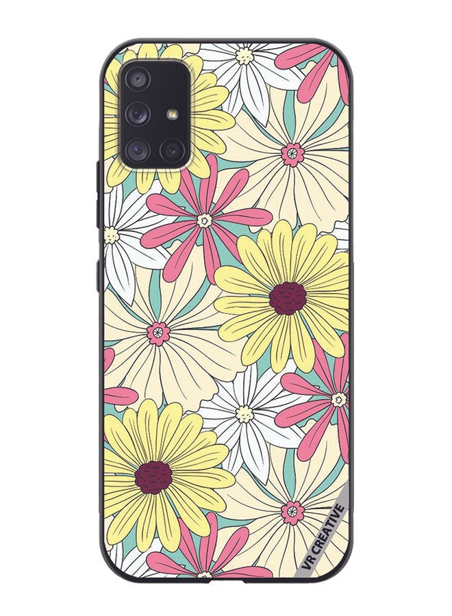 VR CREATIVE Protective Case Cover For Samsung Galaxy A71 5G Flowers Design Multicolour - Image 1
