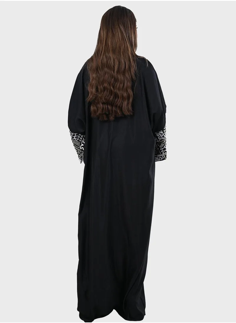 توب تاتو Flute Sleeve Tiered Jalabiya