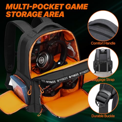 GOTECH Carry Backpack Compatible with Xbox Series X/S Console, Travel Carrying Case with Multiple Storage Pockets for Xbox Controllers, Portable Hard Disk, Headset and Other Accessories - Image 5